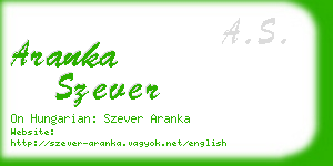 aranka szever business card